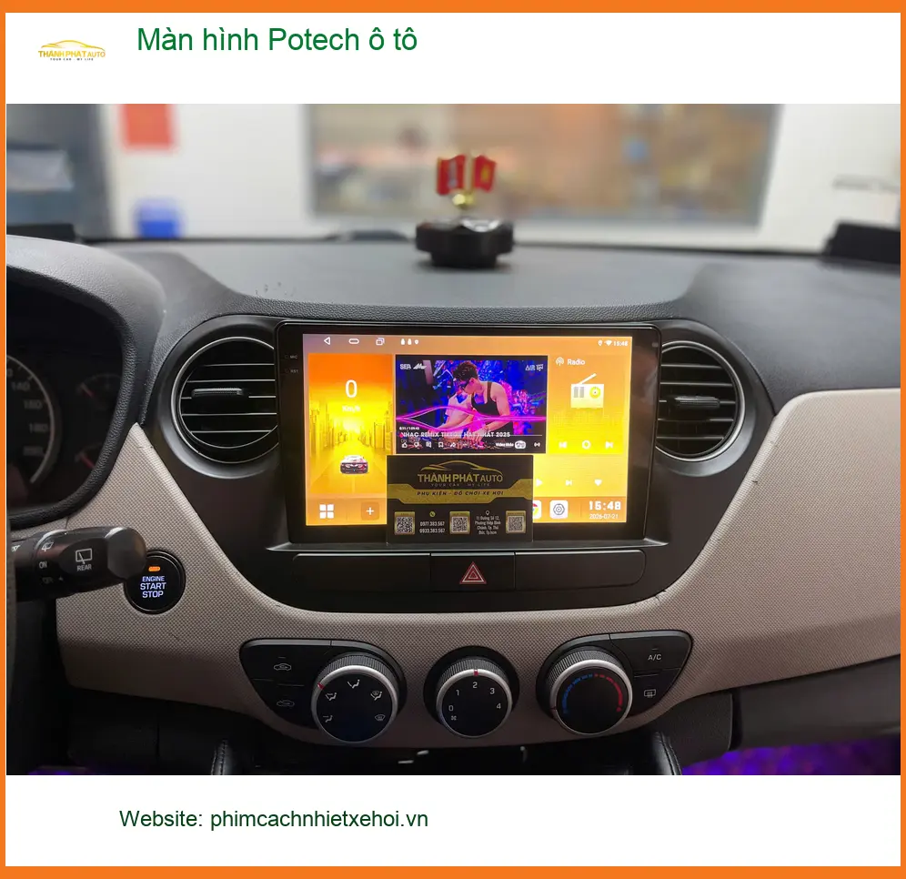 Anh Tấn lắp Màn hình Potech ô tô cho Hyundai Accent tại Hóc Môn, trải nghiệm lái đỉnh cao ảnh thực tế 2