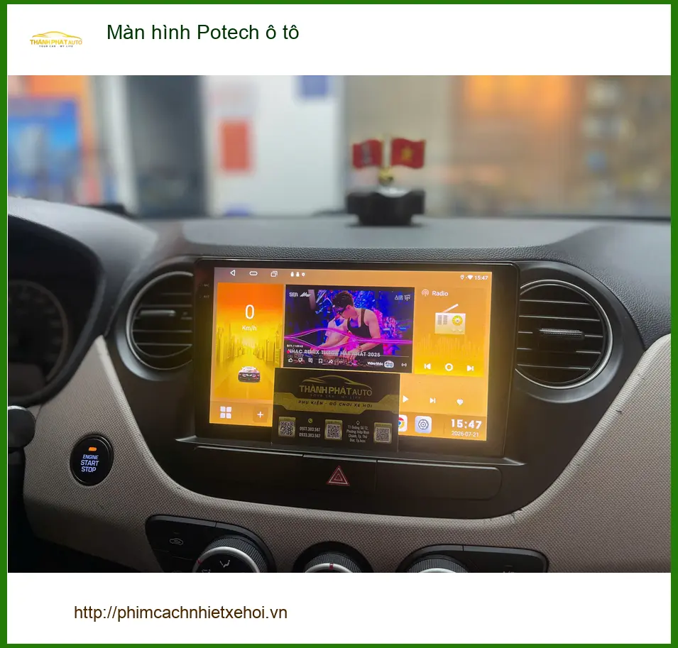 Anh Tấn lắp Màn hình Potech ô tô cho Hyundai Accent tại Hóc Môn, trải nghiệm lái đỉnh cao ảnh thực tế 3