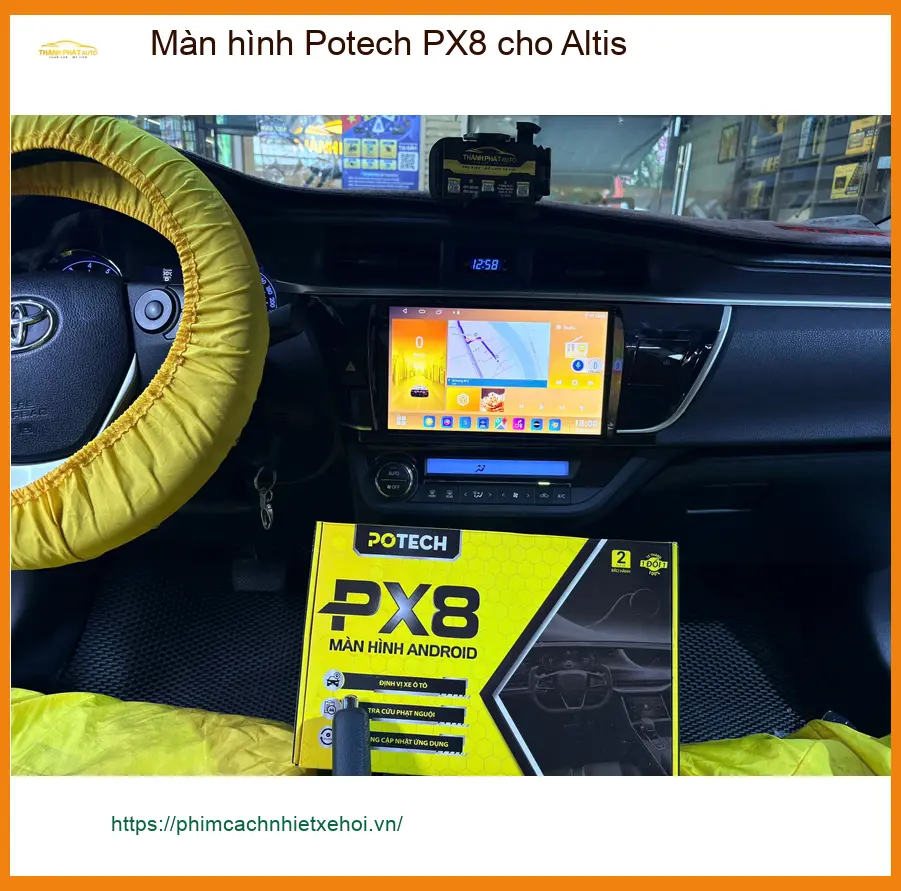 Chị Thảo nâng cấp Màn hình Potech PX8 cho Altis vì màn hình zin quá nhàm chán tại Phú Nhuận ảnh thực tế 3