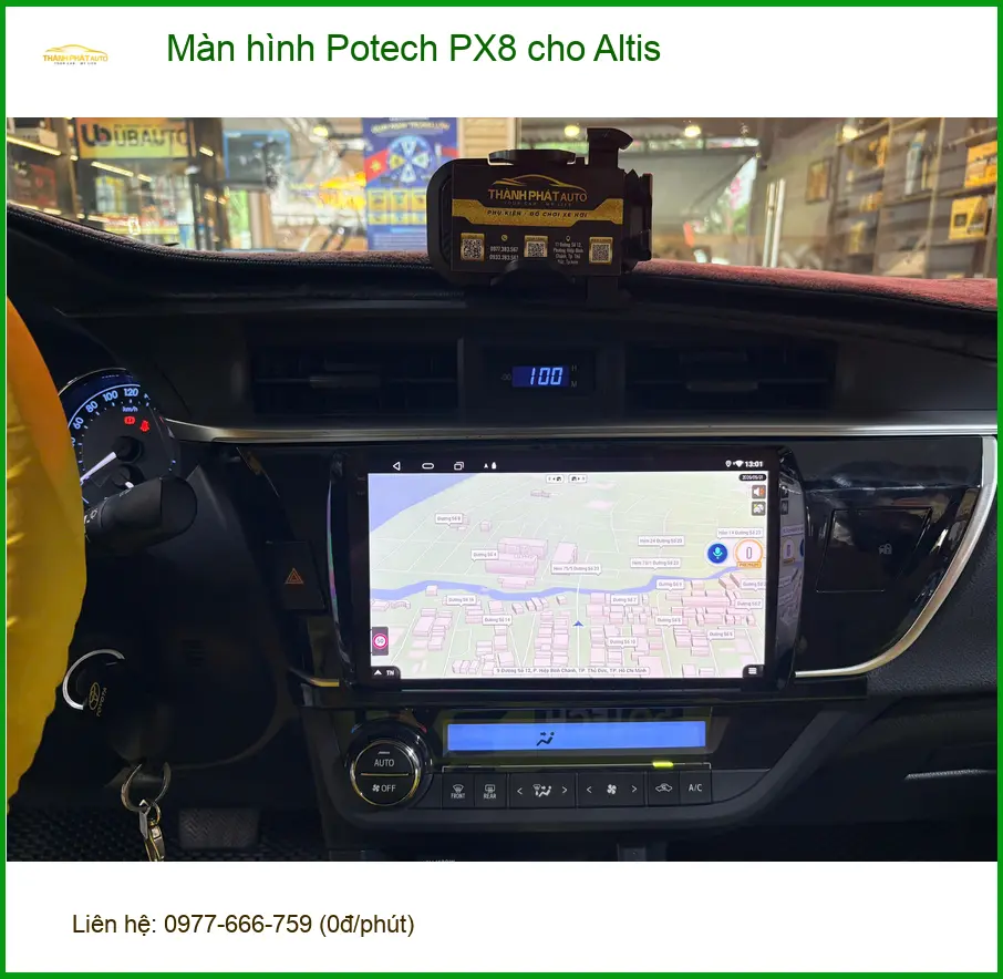 Chị Thảo nâng cấp Màn hình Potech PX8 cho Altis vì màn hình zin quá nhàm chán tại Phú Nhuận ảnh thực tế 4