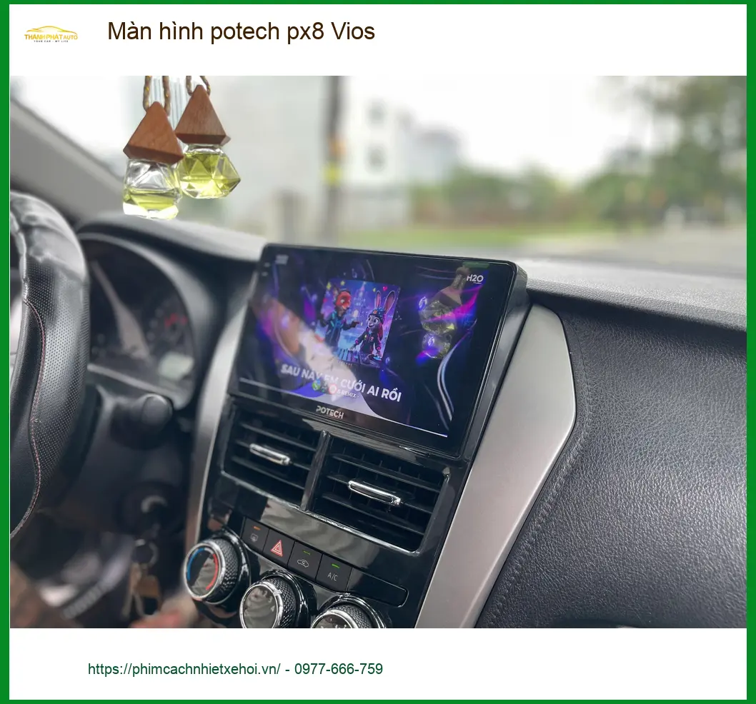 Anh Khang lắp màn hình Potech PX8 Vios Quận 12 cho xe thêm hiện đại
