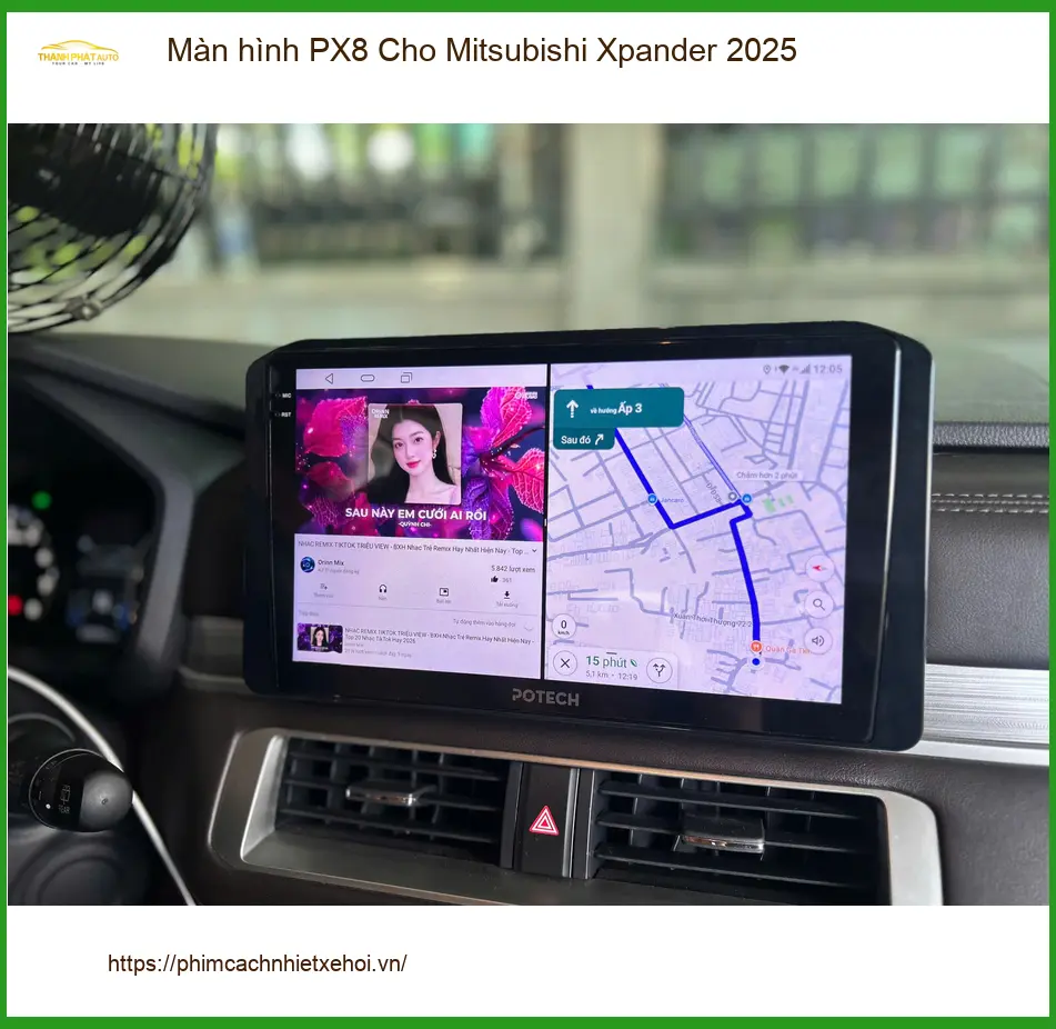 Anh Quang lắp Màn hình PX8 cho Xpander 2025 ở Quận Tân Bình