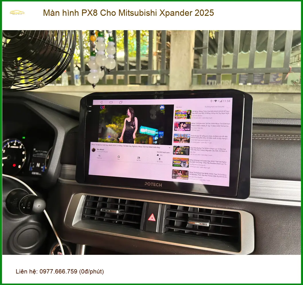 Anh Quang lắp màn hình PX8 cho Mitsubishi Xpander 2025 tại Gò Vấp để tận hưởng công nghệ mới ảnh thực tế 2