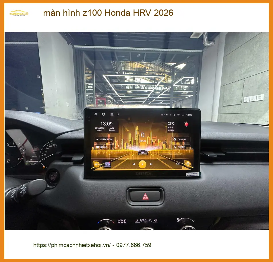 Anh Khang lắp màn hình Z100 cho Honda HRV 2026 tại Quận 7 để nâng cấp trải nghiệm lái ảnh thực tế 2