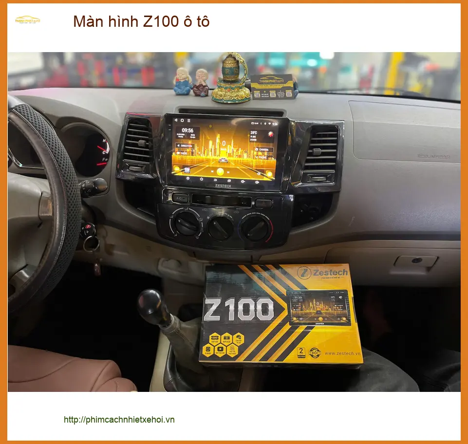 Anh Minh lắp Màn hình Z100 ô tô Hyundai SantaFe tại Quận 2 để nâng cao trải nghiệm lái xe ảnh thực tế 3