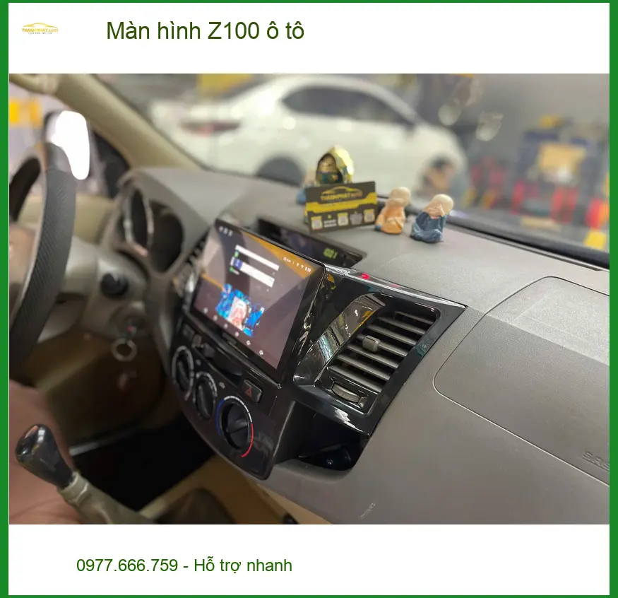 Anh Minh lắp Màn hình Z100 ô tô Hyundai SantaFe tại Quận 2 để nâng cao trải nghiệm lái xe ảnh thực tế 4