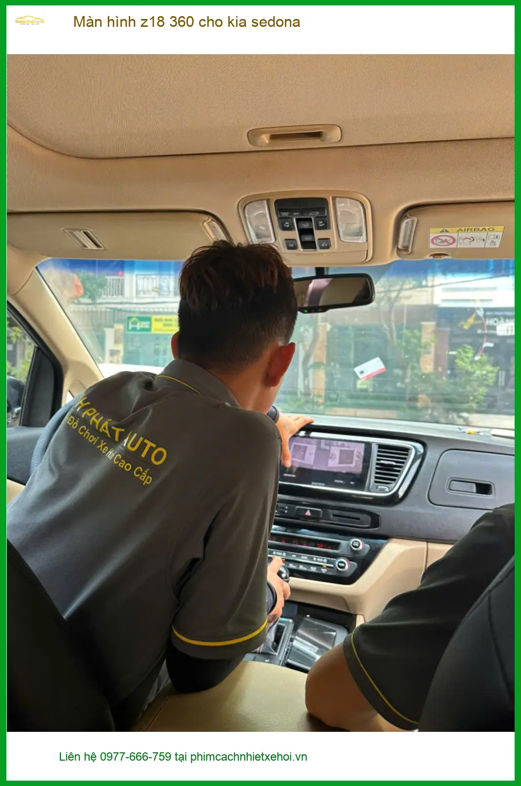 Anh Khang lắp màn hình Z18 360 Kia Sedona Bình Thạnh, lái xe an toàn