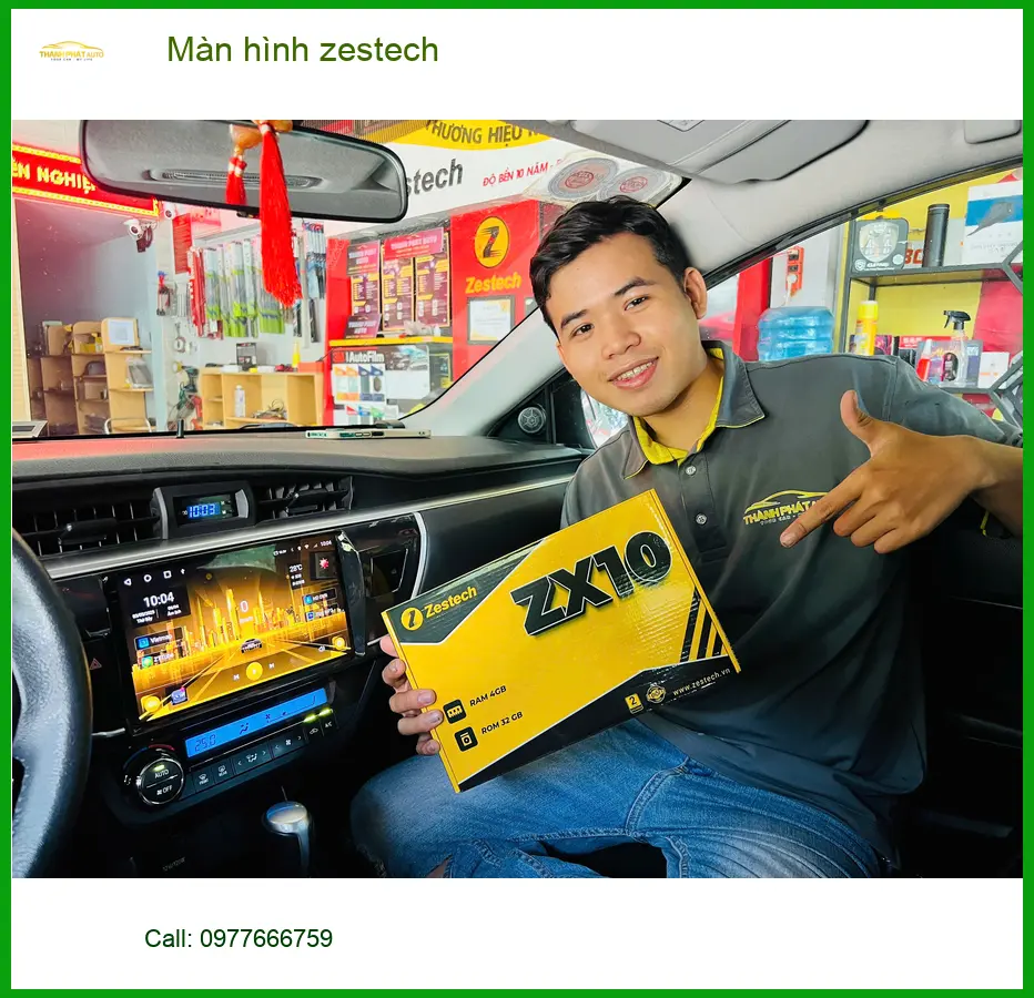 Chị Bích nâng cấp màn hình Zestech cho Hyundai Accent tại Thủ Đức