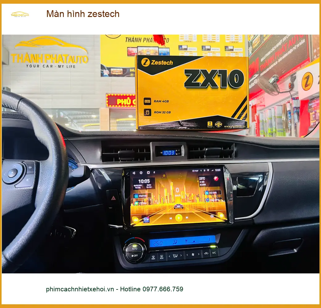 Chị Bích nâng cấp màn hình Zestech cho Hyundai Accent tại Thủ Đức ảnh thực tế 3