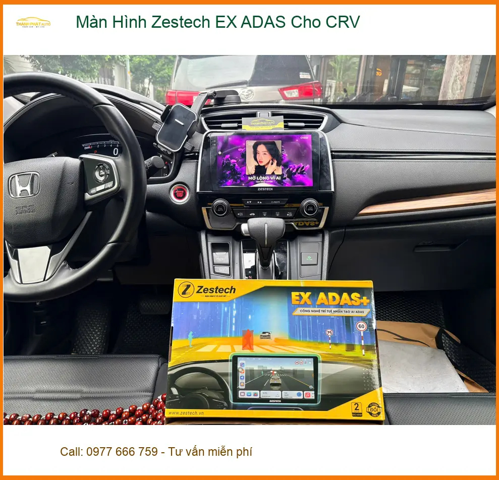 Anh Tùng nâng cấp Màn Hình Zestech EX ADAS cho CRV tại Hóc Môn ảnh thực tế 3