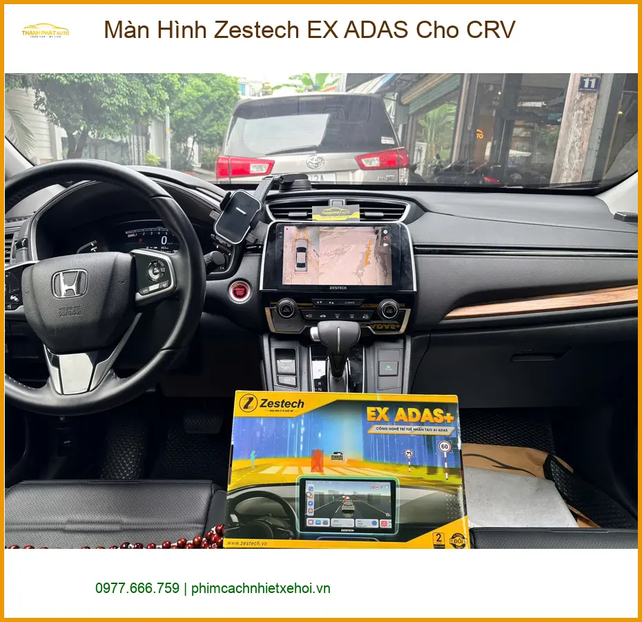 Anh Tùng nâng cấp Màn Hình Zestech EX ADAS cho CRV tại Hóc Môn ảnh thực tế 4