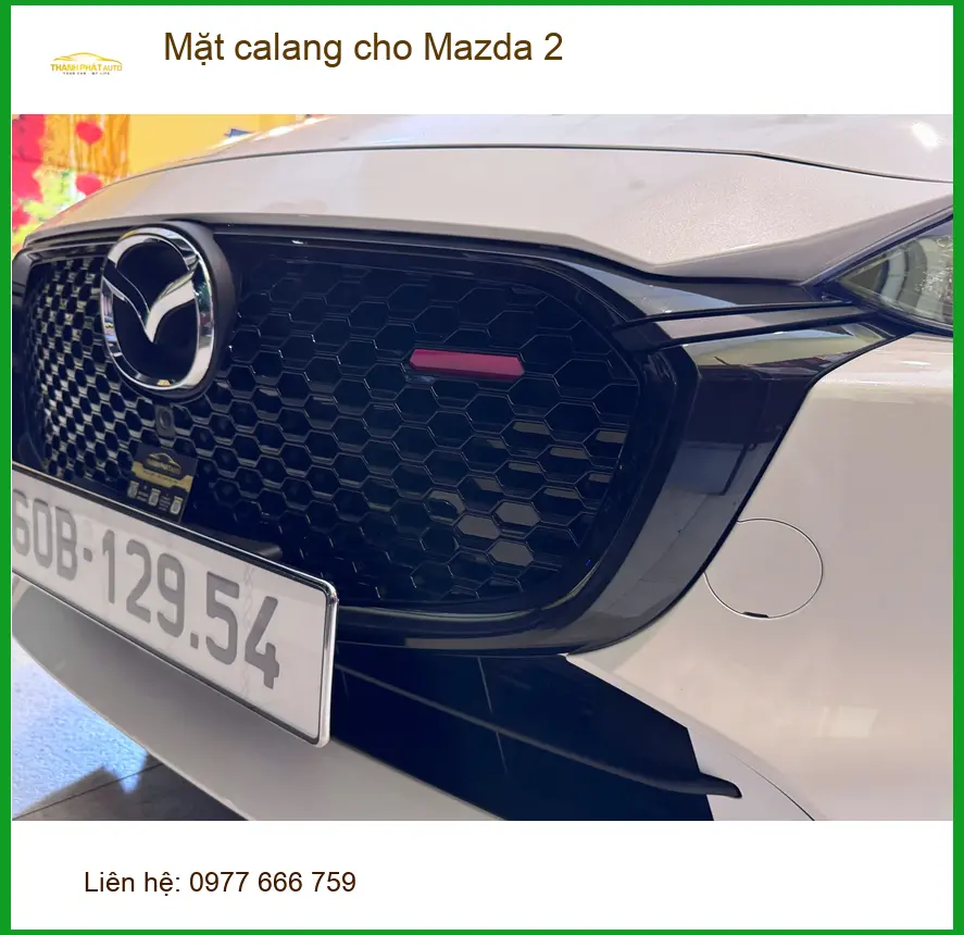 Chị Thư độ Mặt calang cho Mazda 2 tại Quận 12 để xe trông thể thao hơn