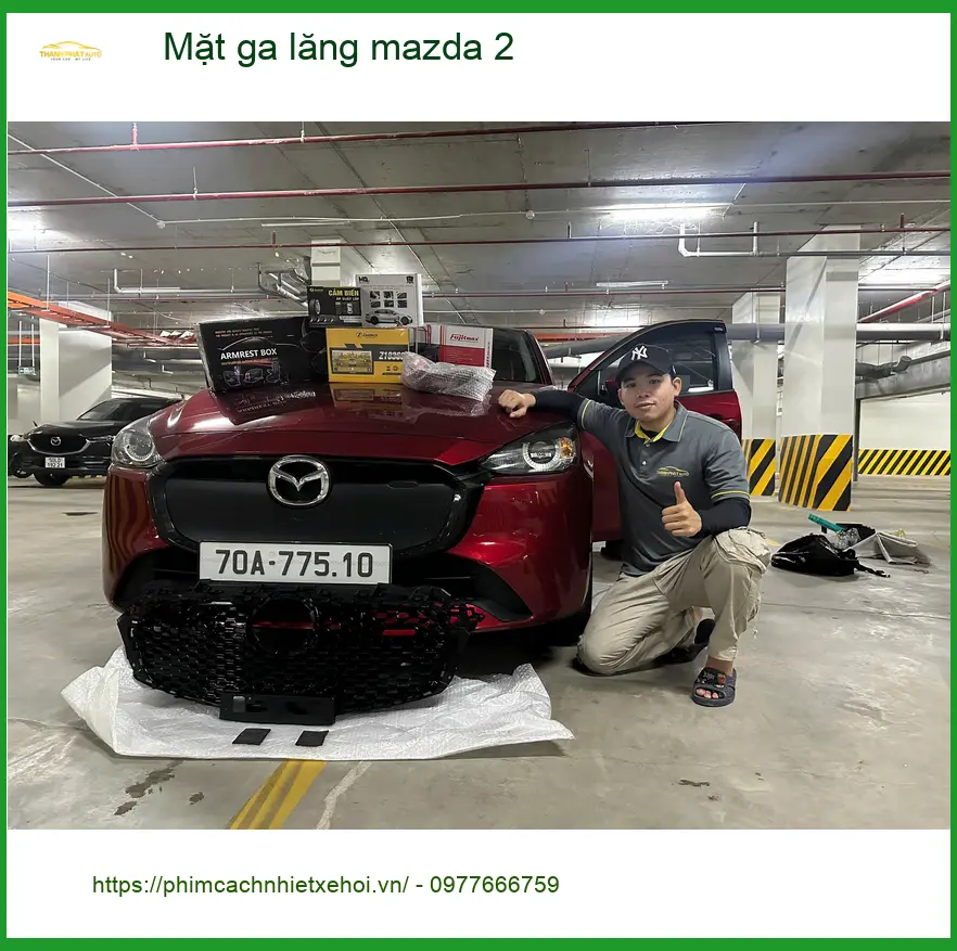 Anh Đạt lắp mặt ga lăng Mazda 2 tại Hóc Môn đổi mới diện mạo xe ảnh thực tế 4