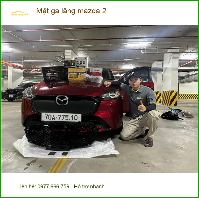 Anh Kiên độ mặt ga lăng Mazda 2 tại Thủ Đức để xe thêm phần cá tính ảnh thực tế 2