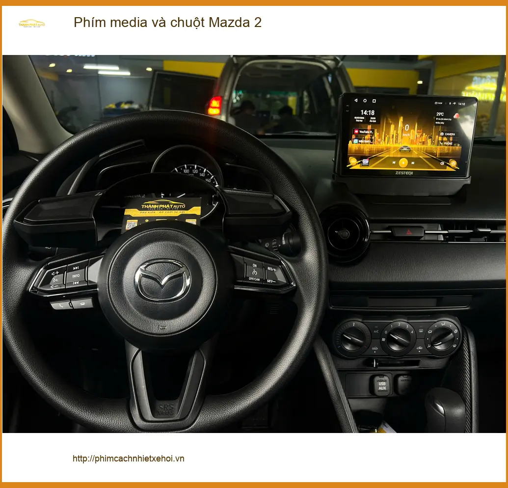 Anh Khải nâng cấp phím media và chuột Mazda 2 tại Quận 6 điều khiển giải trí tiện lợi ảnh thực tế 2