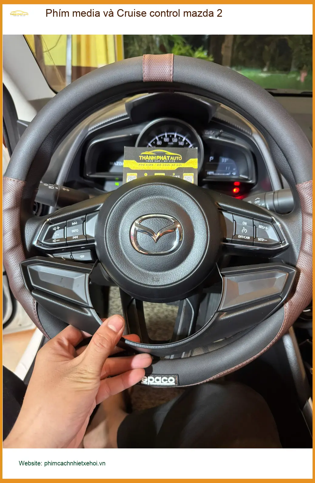 Anh Quốc lắp phím media và Cruise control Mazda 2 Quận 11 lái xe tiện nghi