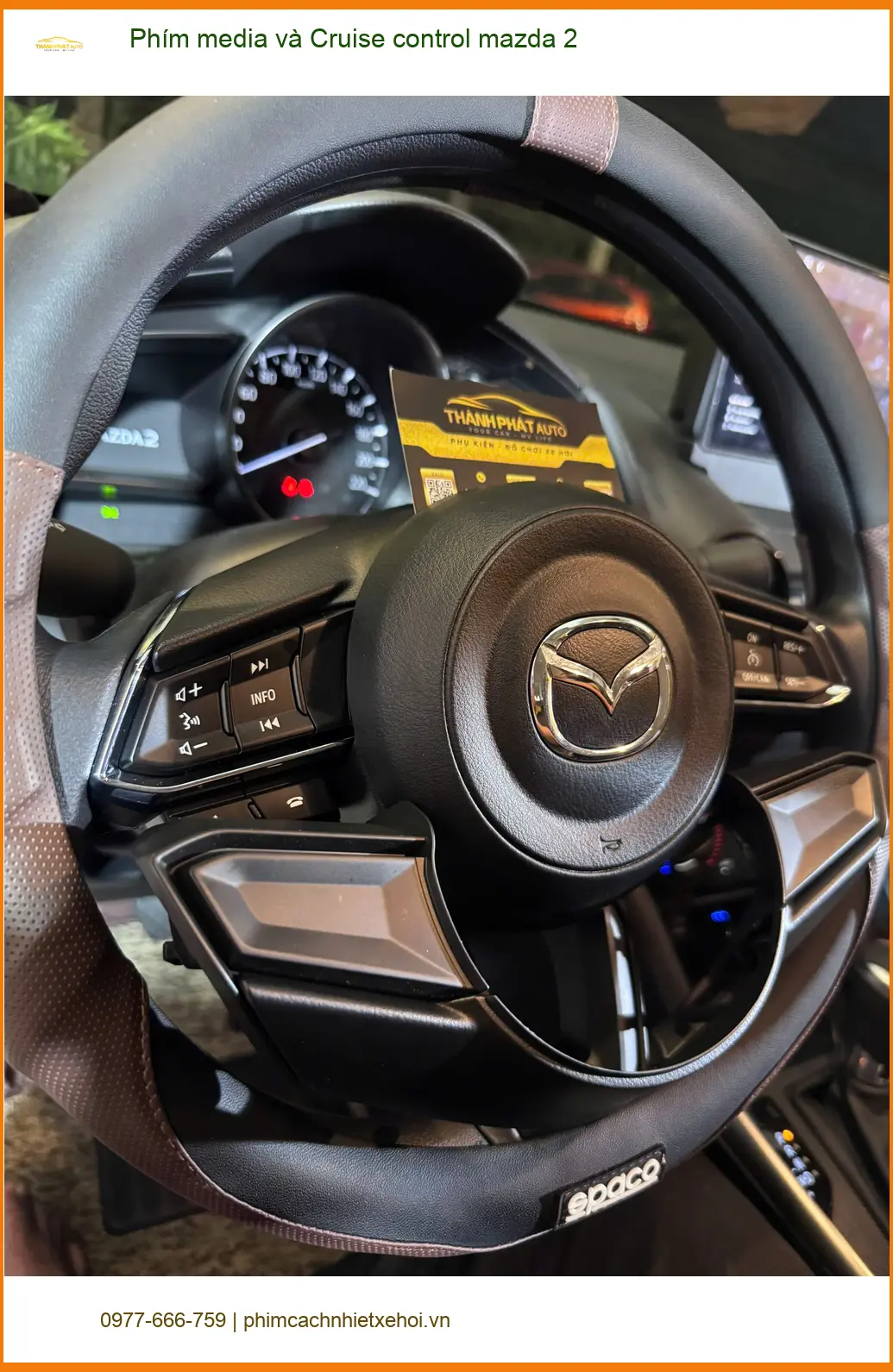Anh Khải lắp Phím media và Cruise control Mazda 2 Quận Huyện Hóc Môn tiện ích ảnh thực tế 4