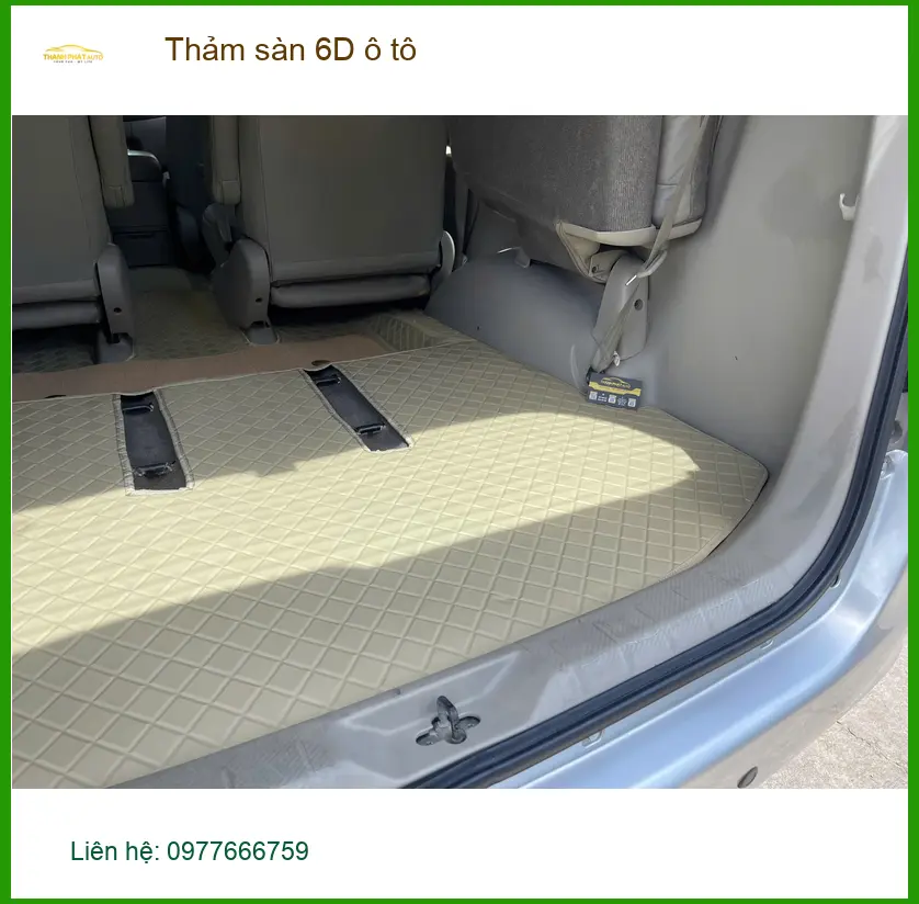 Anh Quang thay thảm sàn 6D ô tô cho Hyundai Santa Fe tại Hóc Môn để nội thất luôn sạch đẹp ảnh thực tế 2