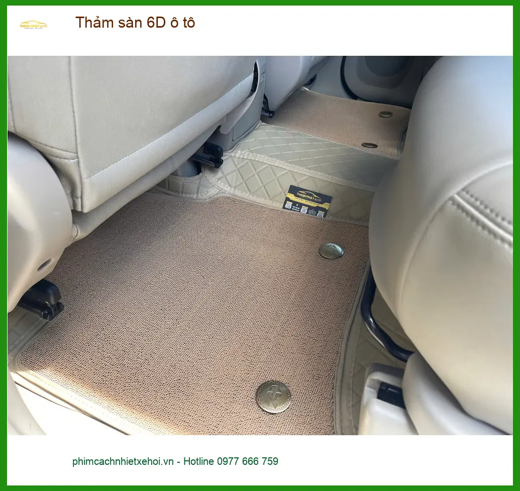 Anh Quang thay thảm sàn 6D ô tô cho Hyundai Santa Fe tại Hóc Môn để nội thất luôn sạch đẹp ảnh thực tế 3