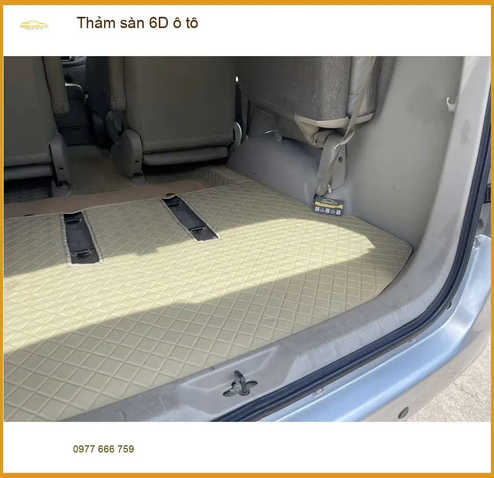 Anh Quang thay thảm sàn 6D ô tô cho Hyundai Santa Fe tại Hóc Môn để nội thất luôn sạch đẹp ảnh thực tế 4