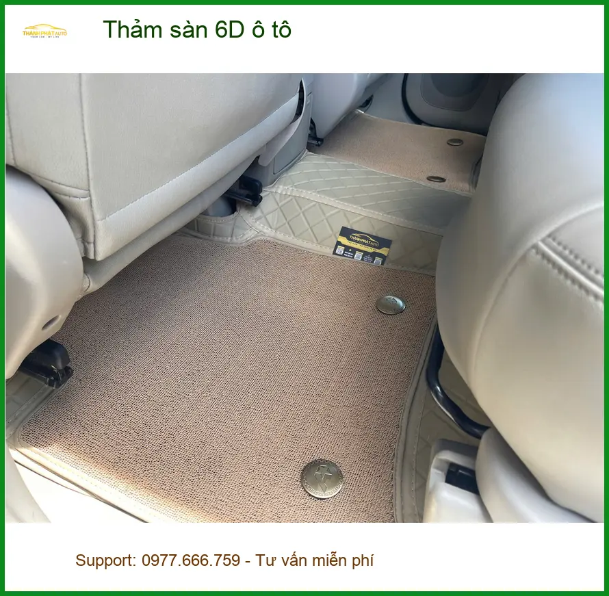 Chị Minh Thư lắp thảm sàn 6D ô tô cho Honda CRV tại Quận 9 vì thảm cũ khó vệ sinh ảnh thực tế 5