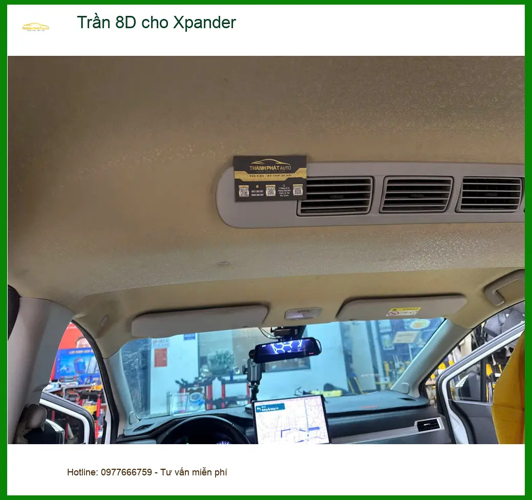 Anh Khôi bọc Trần 8D cho Xpander tại Quận Tân Phú vì nội thất xe cũ đã xuống cấp ảnh thực tế 2