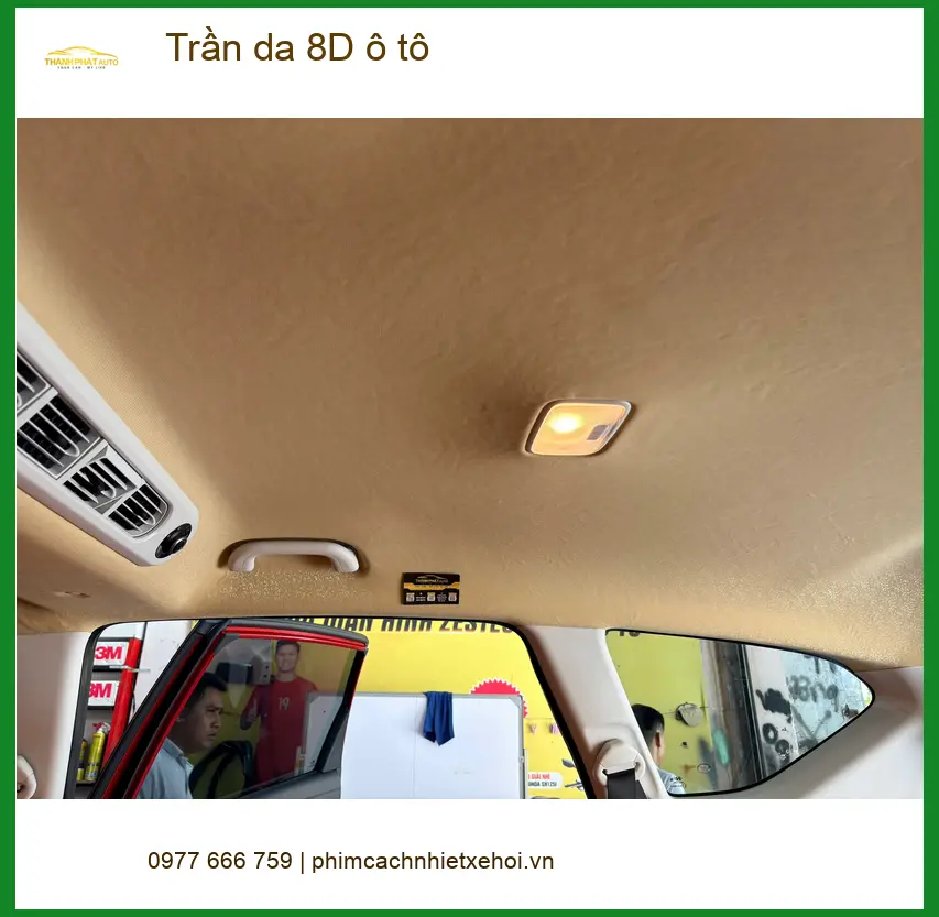 Chị Thu bọc trần da 8D ô tô Hyundai Accent tại Quận 9 cho nội thất sang trọng