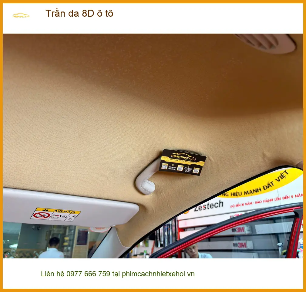 Anh Tấn bọc trần da 8D ô tô Kia Carnival tại Hóc Môn cho nội thất sang trọng ảnh thực tế 4