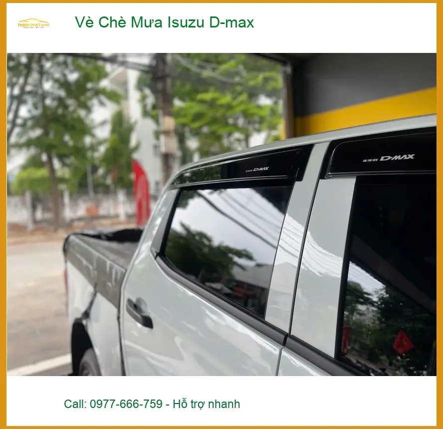 Anh Kiên lắp Vè Che Mưa Isuzu D-max tại Quận 8 để tránh nước mưa hắt vào