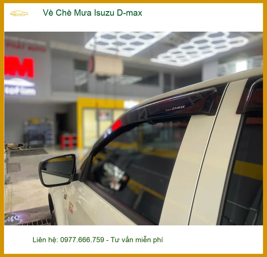 Anh Kiên lắp Vè Che Mưa Isuzu D-max tại Quận 8 để tránh nước mưa hắt vào ảnh thực tế 2