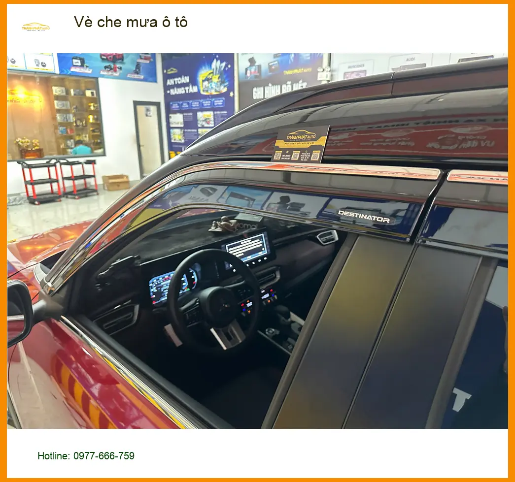 Anh Long gắn vè che mưa ô tô Mitsubishi Attrage ở Quận 6 cho xe bớt tạt nước ảnh thực tế 2