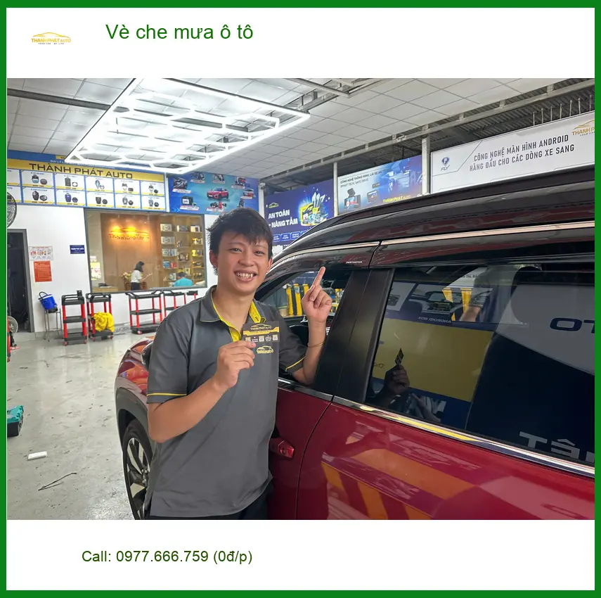 Anh Long gắn vè che mưa ô tô Mitsubishi Attrage ở Quận 6 cho xe bớt tạt nước ảnh thực tế 5