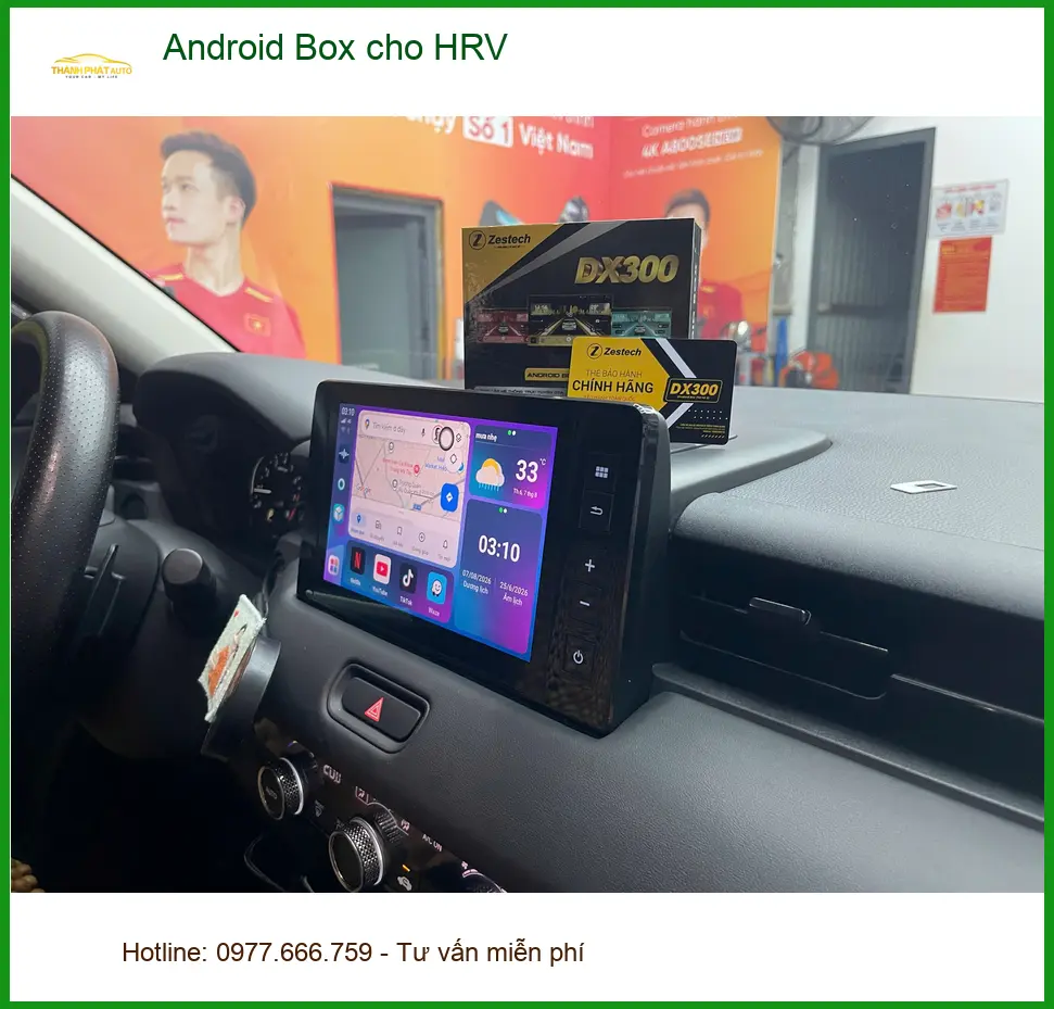 Chị Thảo lắp Android Box cho HRV tại Quận 12 để giải trí trên xe khi chờ con tan học