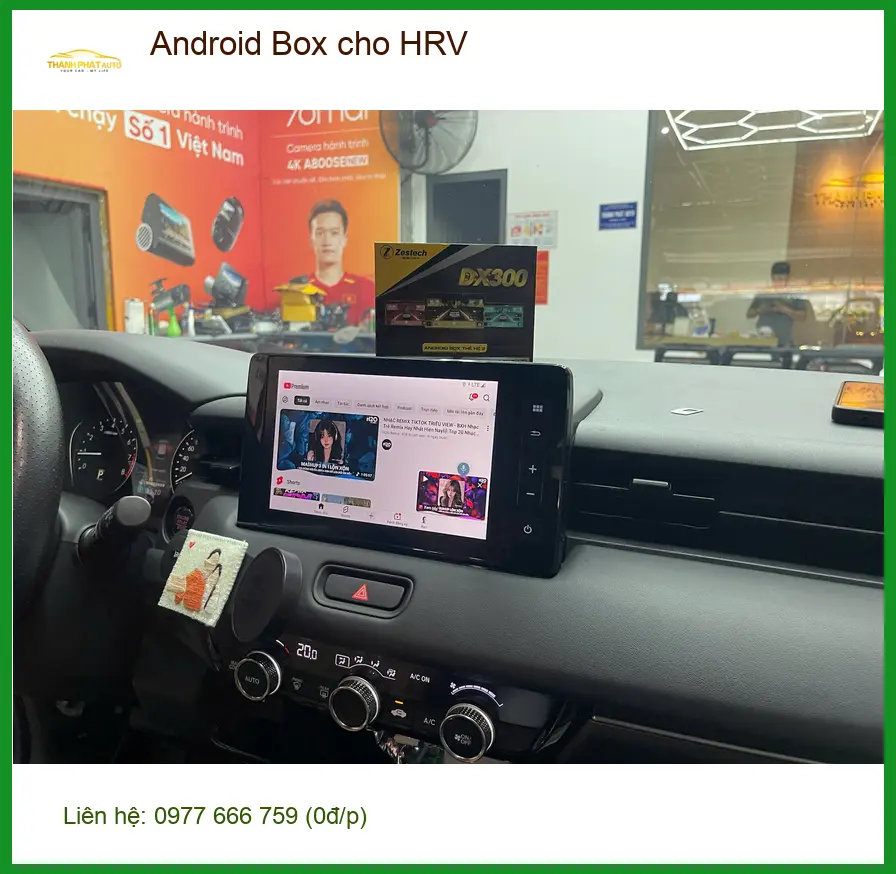 Chị Thảo lắp Android Box cho HRV tại Quận 12 để giải trí trên xe khi chờ con tan học ảnh thực tế 2
