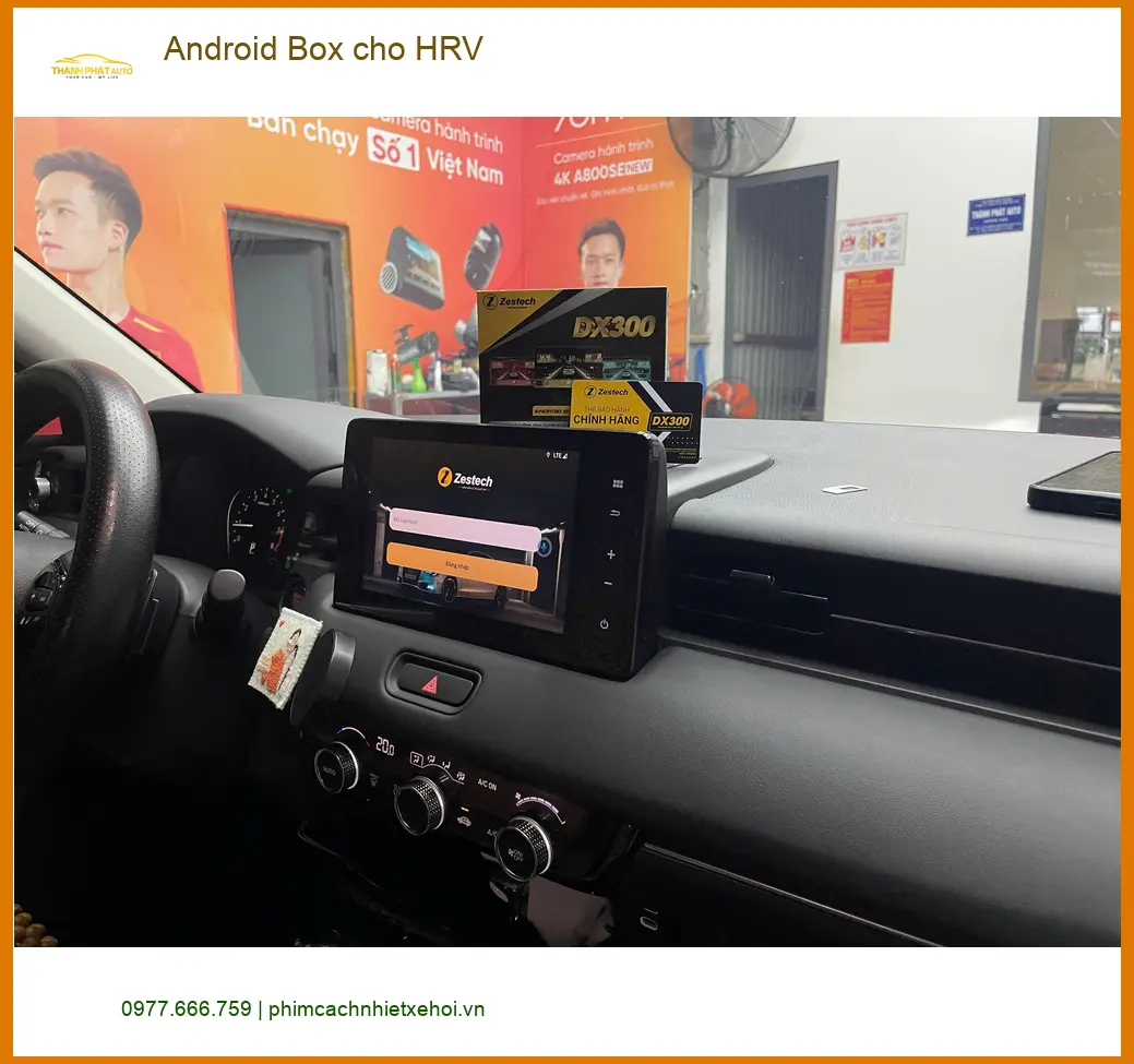 Chị Thảo lắp Android Box cho HRV tại Quận 12 để giải trí trên xe khi chờ con tan học ảnh thực tế 4