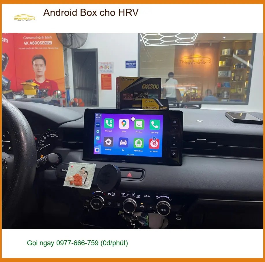 Chị Thảo lắp Android Box cho HRV tại Quận 12 để giải trí trên xe khi chờ con tan học ảnh thực tế 5