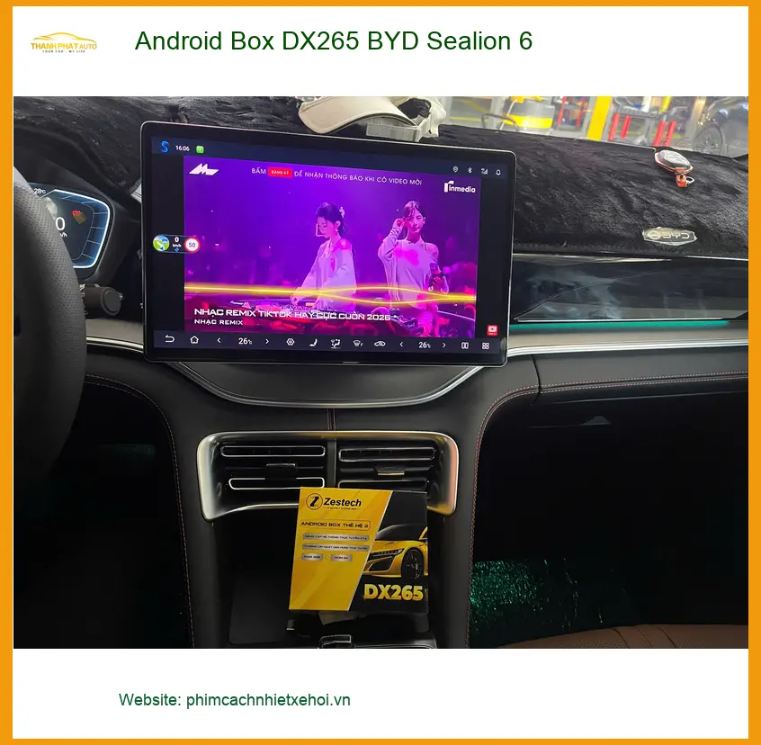 Anh Thái lắp Android Box DX265 cho BYD Sealion 6 tại Quận 9 để xem YouTube ảnh thực tế 4