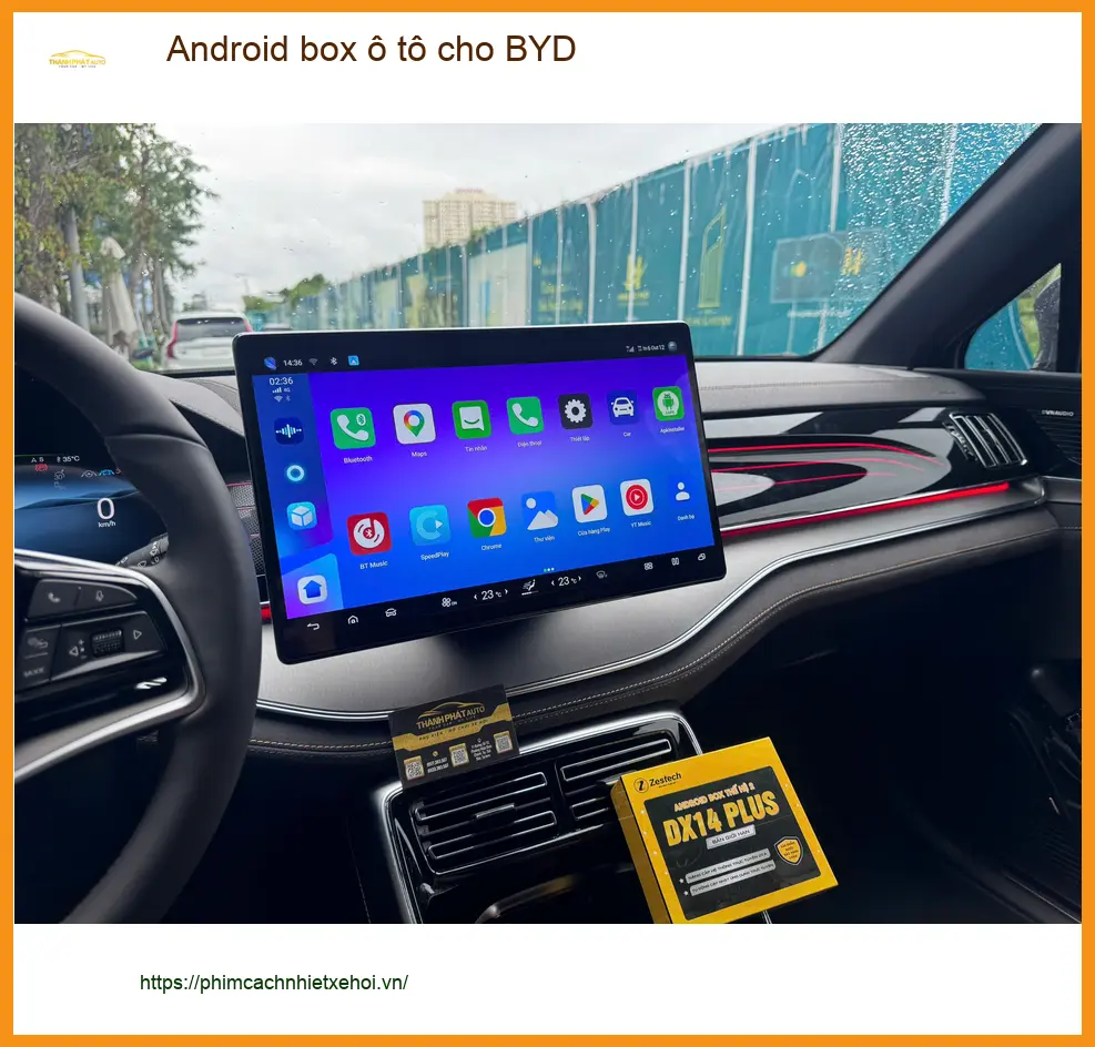Chị Thanh gắn Android Box ô tô cho BYD tại Quận 9 để xem YouTube, dẫn đường tiện lợi ảnh thực tế 2