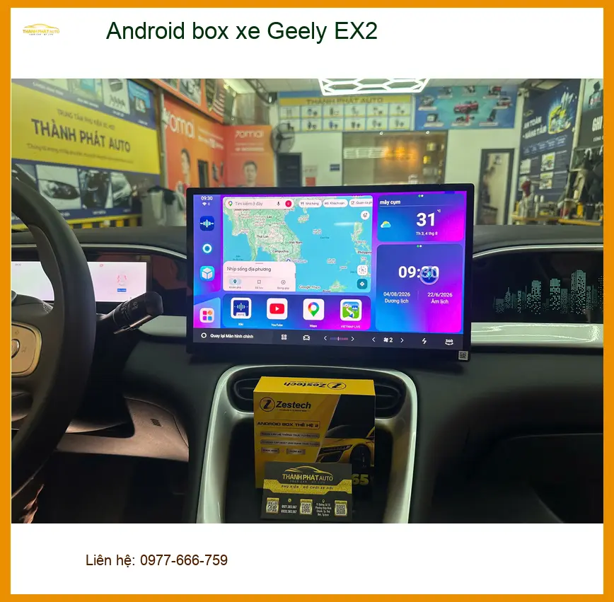 Anh Tuấn Kiệt lắp Android Box cho Geely EX2 tại Quận 6 để giải trí tiện lợi hơn
