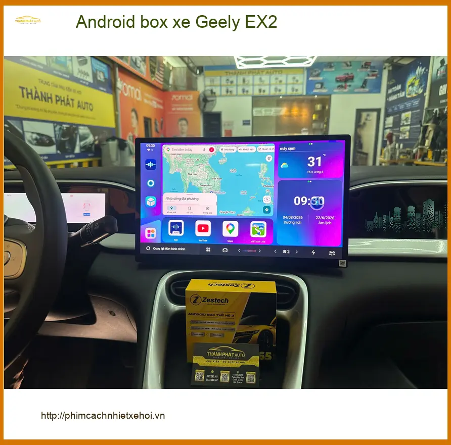 Anh Cường lắp Android box xe Geely EX2 tại Hóc Môn để nâng tầm giải trí trên xe ảnh thực tế 2