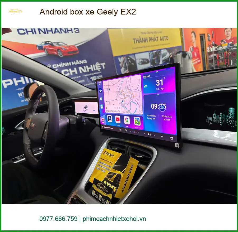 Anh Tuấn Kiệt lắp Android Box cho Geely EX2 tại Quận 6 để giải trí tiện lợi hơn ảnh thực tế 2