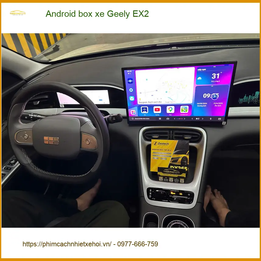 Anh Tuấn Kiệt lắp Android Box cho Geely EX2 tại Quận 6 để giải trí tiện lợi hơn ảnh thực tế 3