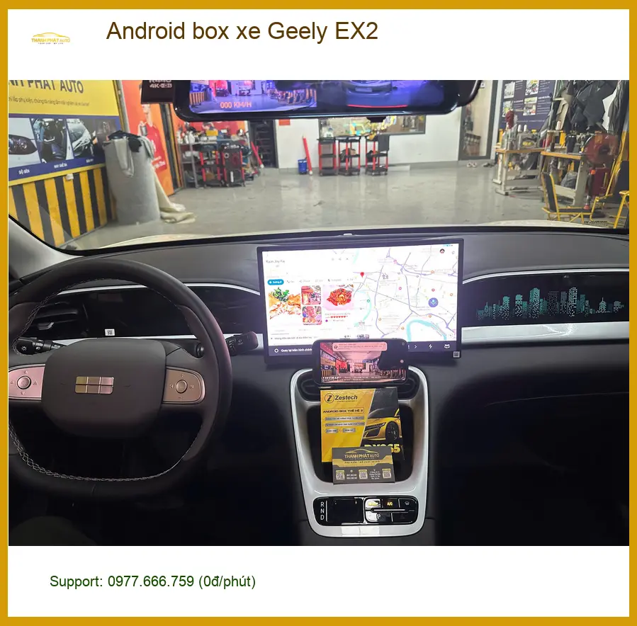Cô Thùy lắp Android box xe Geely EX2 tại Quận 7 để nâng tầm trải nghiệm giải trí ảnh thực tế 3