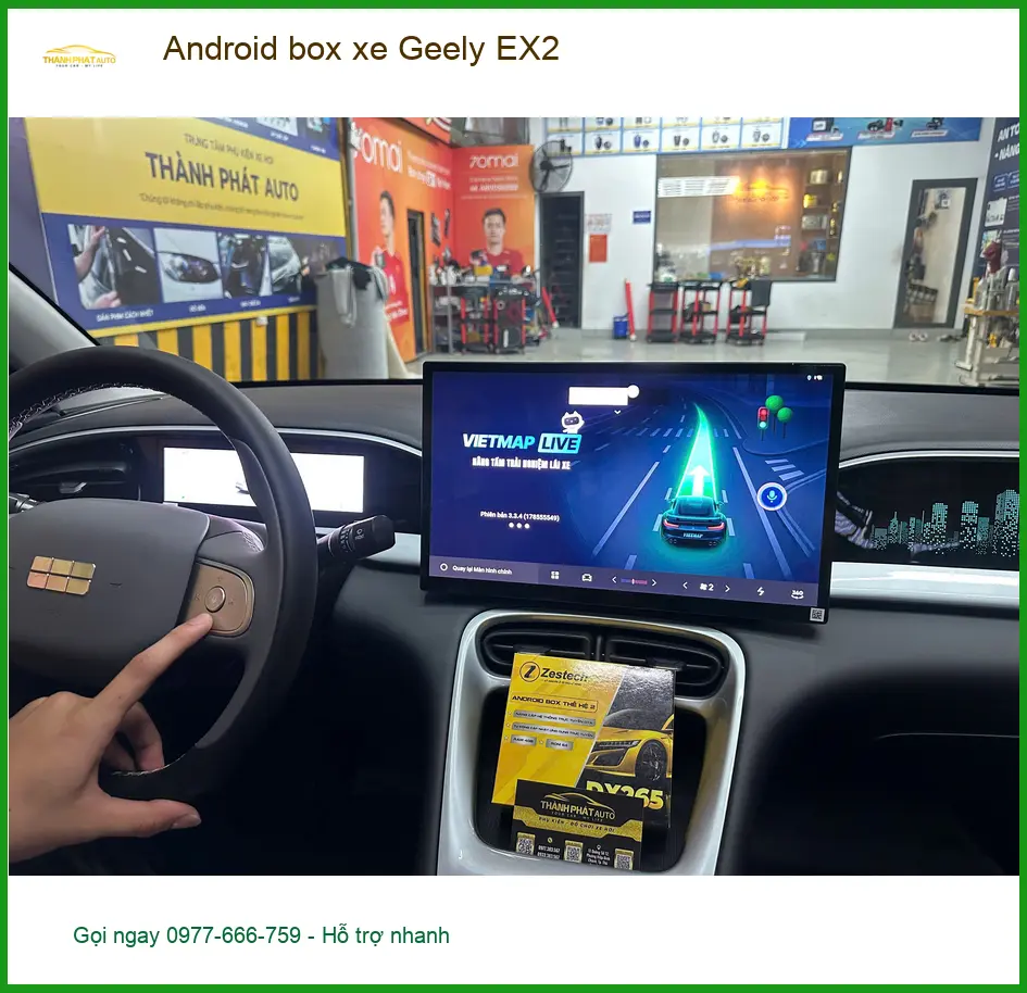 Anh Tấn lắp Android box xe Geely EX2 Quận 10 để tối ưu giải trí trên những chuyến đi dài ảnh thực tế 3