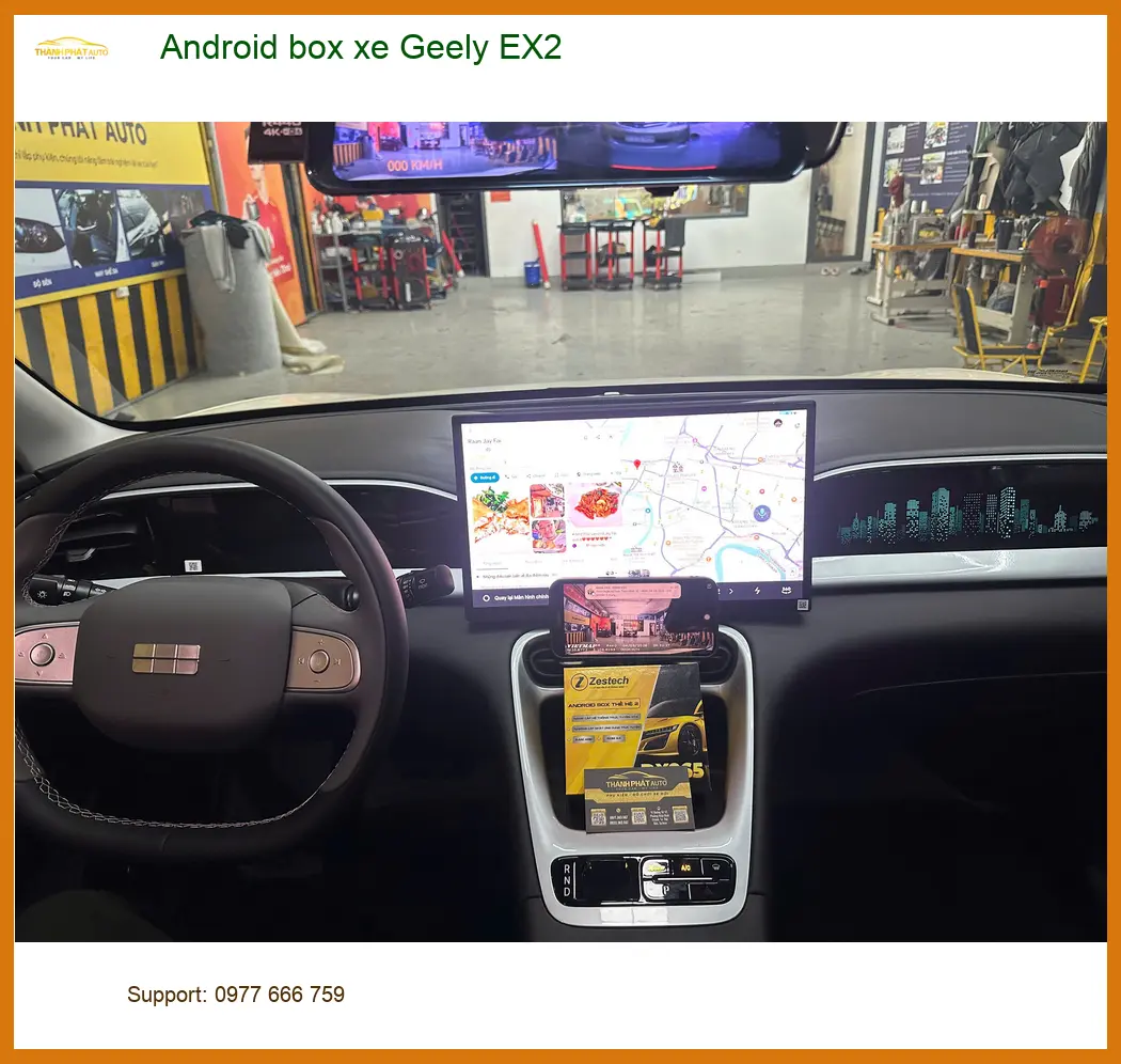 Anh Khải lắp Android box xe Geely EX2 tại Quận Bình Thạnh để tiện giải trí ảnh thực tế 3