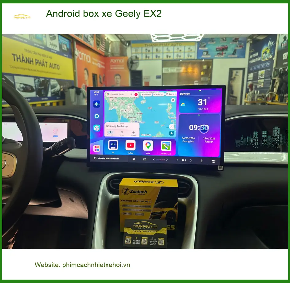 Cô Thùy lắp Android box xe Geely EX2 tại Quận 7 để nâng tầm trải nghiệm giải trí ảnh thực tế 4