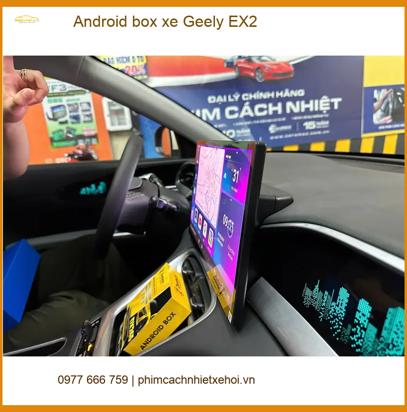 Anh Cường lắp Android box xe Geely EX2 tại Hóc Môn để nâng tầm giải trí trên xe ảnh thực tế 4