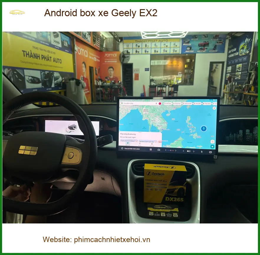 Anh Tuấn Kiệt lắp Android Box cho Geely EX2 tại Quận 6 để giải trí tiện lợi hơn ảnh thực tế 4