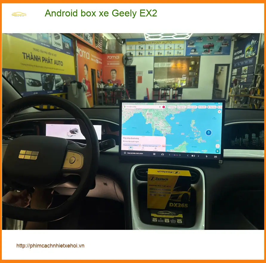 Chị Ánh lắp Android box xe Geely EX2 Quận 1 để giải trí tiện lợi hơn ảnh thực tế 3