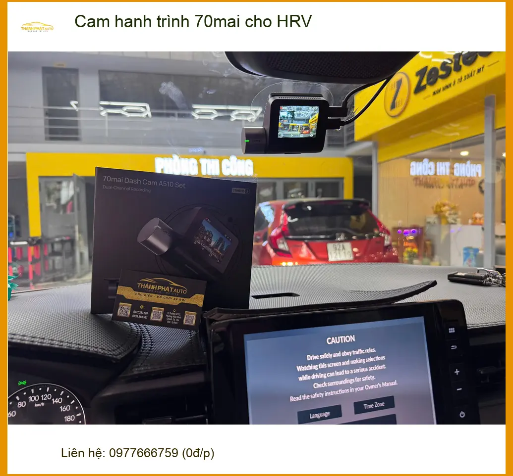 Anh Tùng lắp cam hành trình 70mai cho Honda HRV ở Quận 9 để an tâm hơn ảnh thực tế 3